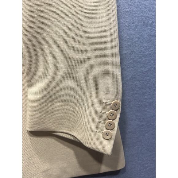 Zanetti Mens Wool Blazer Jacket Beige Size 58R Made in Italy NWOT - Picture 4 of 12
